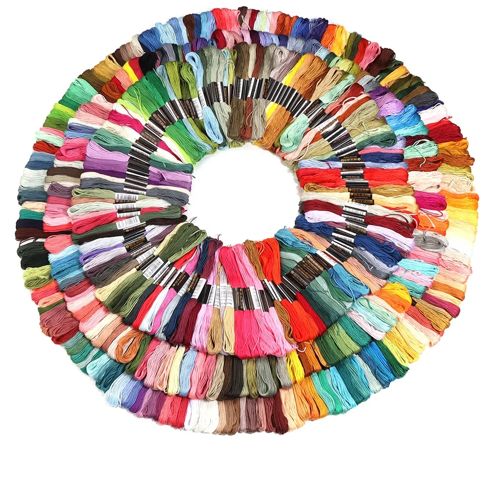 6/12/24/36/50/100/200/250/447 Set Embroidery Floss Sewing Cross Stitch Thread for Home Sewing Craft Threads DMC Colors 8M Per