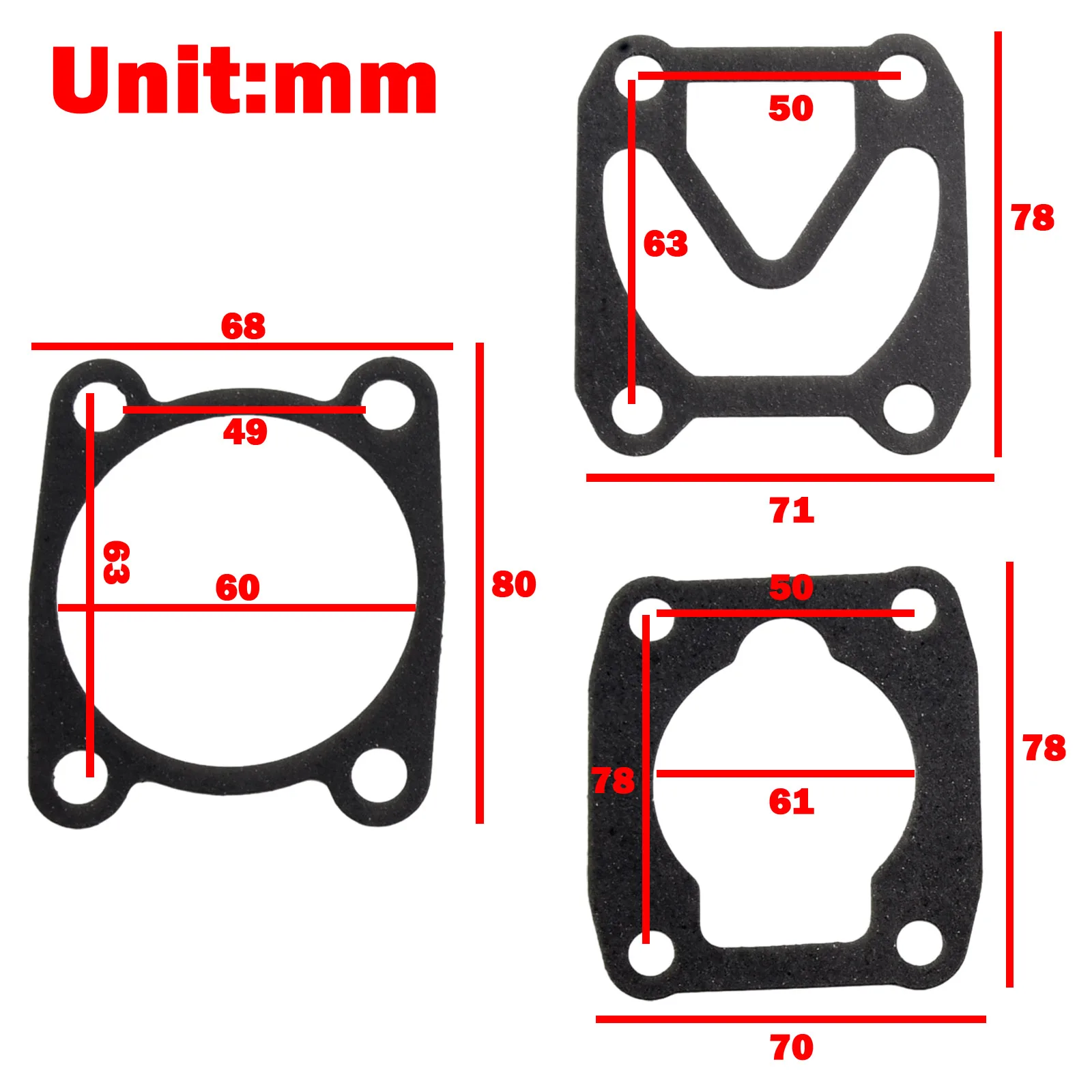 

Air Tools Workshop Equipment Air Compressors Valve Plate Gaskets Washers A /B /C Type Black Cylinder Head Base