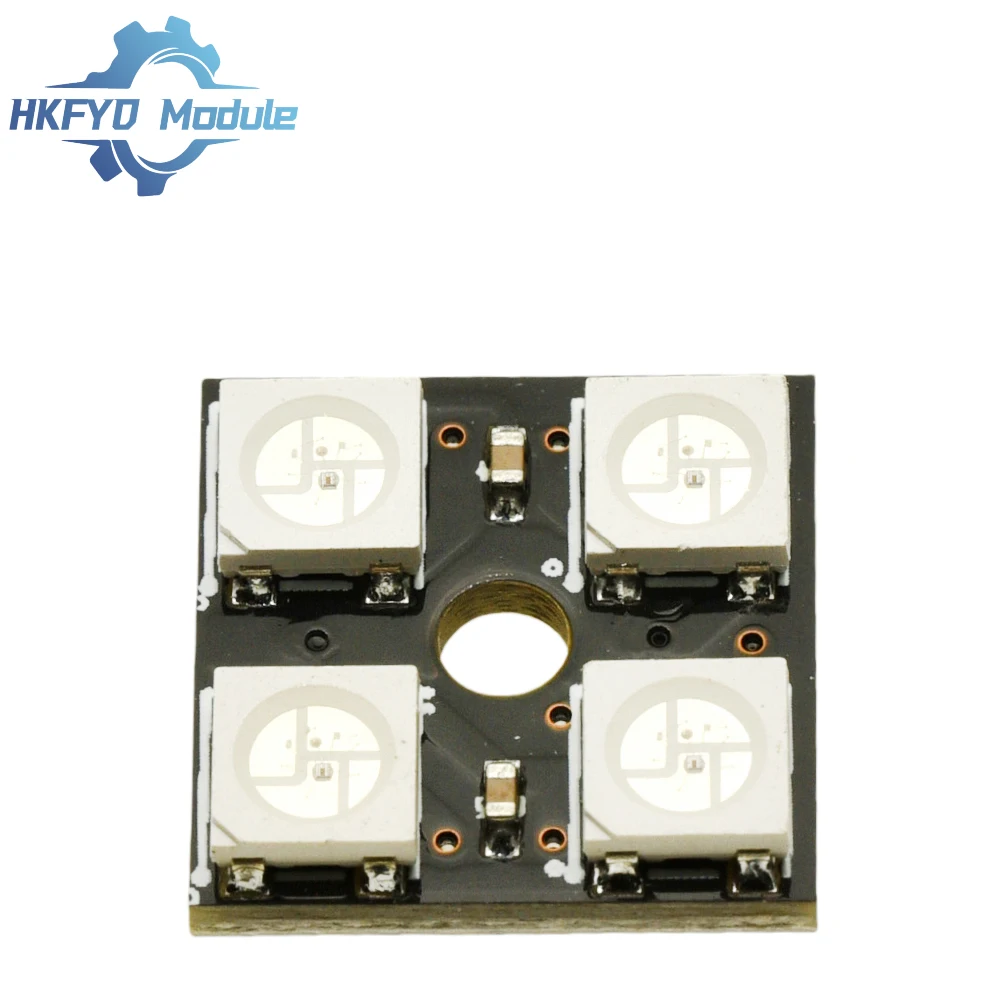 1-50PCS WS2812 4-Bit RGB LED Panel Module 4-Channel 5050 Full-Color Lamp Board for Arduino, DC 5V Smart Lighting