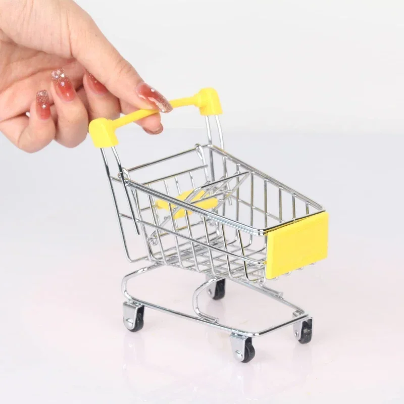 Neue Mini-Einkaufswagen Kreative Handwagen Kinder Handwerk Spielzeug Utility Warenkorb Handwerk Display Lagerung Spielzeug Halter Geschenke Für Kinder – Detail 21