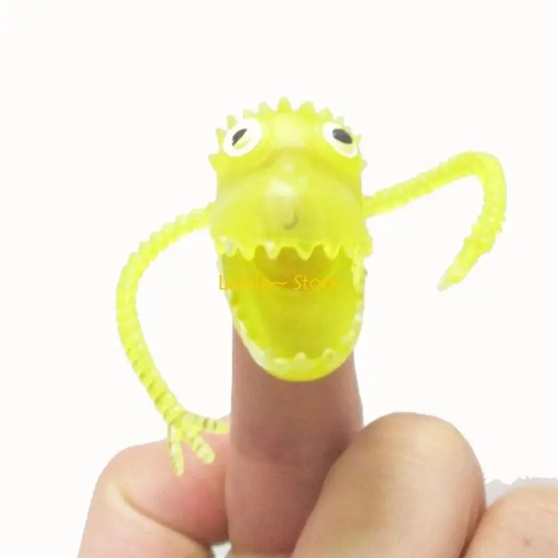 Y4QA 1.5 Finger Puppet Dinosaur Toy for Children Dinosaur com tema Puppet para Doll Party Activity Center Community Game