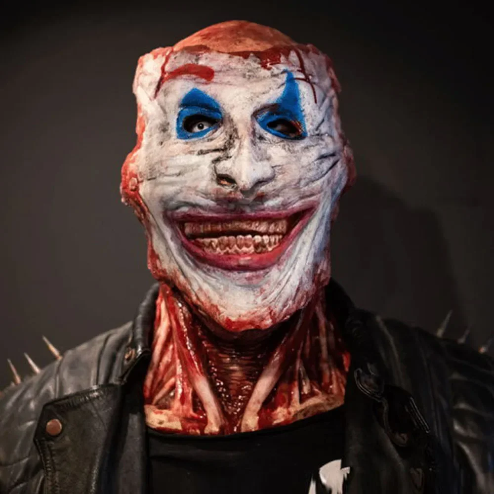 

2025Хэллоуин Маска Effrayant из латекса для Хэллоуина, Рождество Морта, Джокер, Косплей, Horreur, Bouche Mobile, Модули Double Couche
