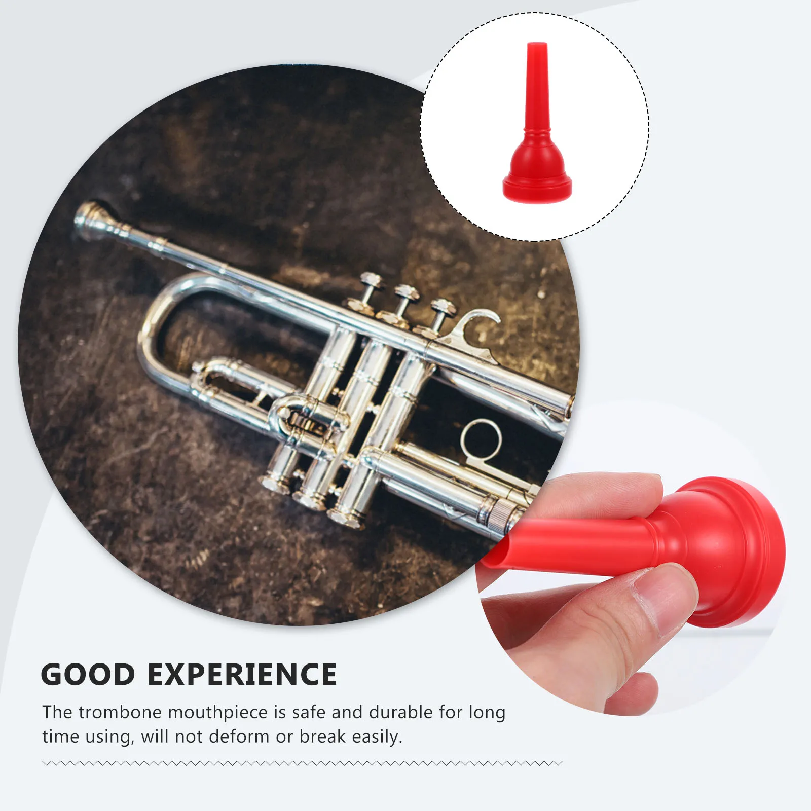 

Trombone Mouthpiece Accessories for Musical Instrument Mouthpieces Instruments Parts Red Replacement