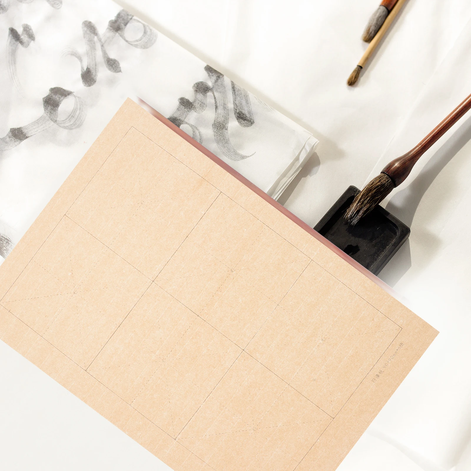 

100 Sheets Vertical Bar Rice Letter Paper Student Calligraphy Writing with Brush