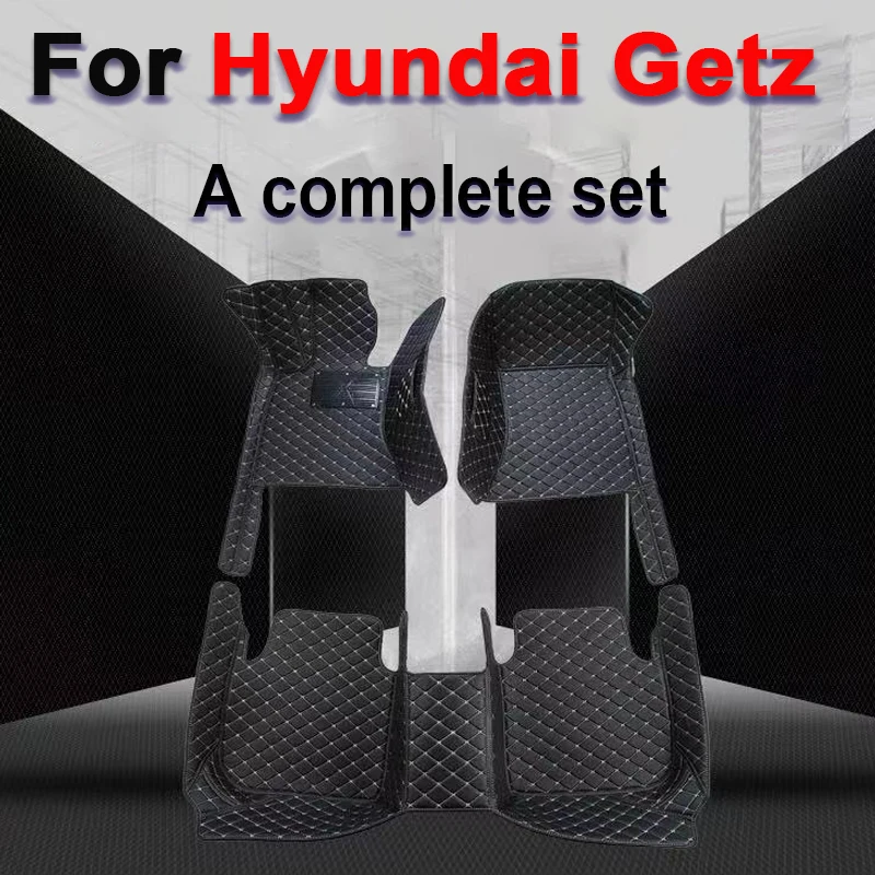 Car Floor Mats For Hyundai Getz Prime Click Inokom TB 2002~2011 Rugs Luxury Mat Protective Pad Leather Carpets Car Accessories