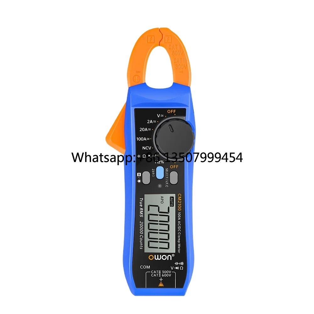 Digital Clamp Meter CM2100 High-Precision AC/DC Current Meter Resistance 750V/1000V Voltage Range 0-1000A AC Large Capacitance