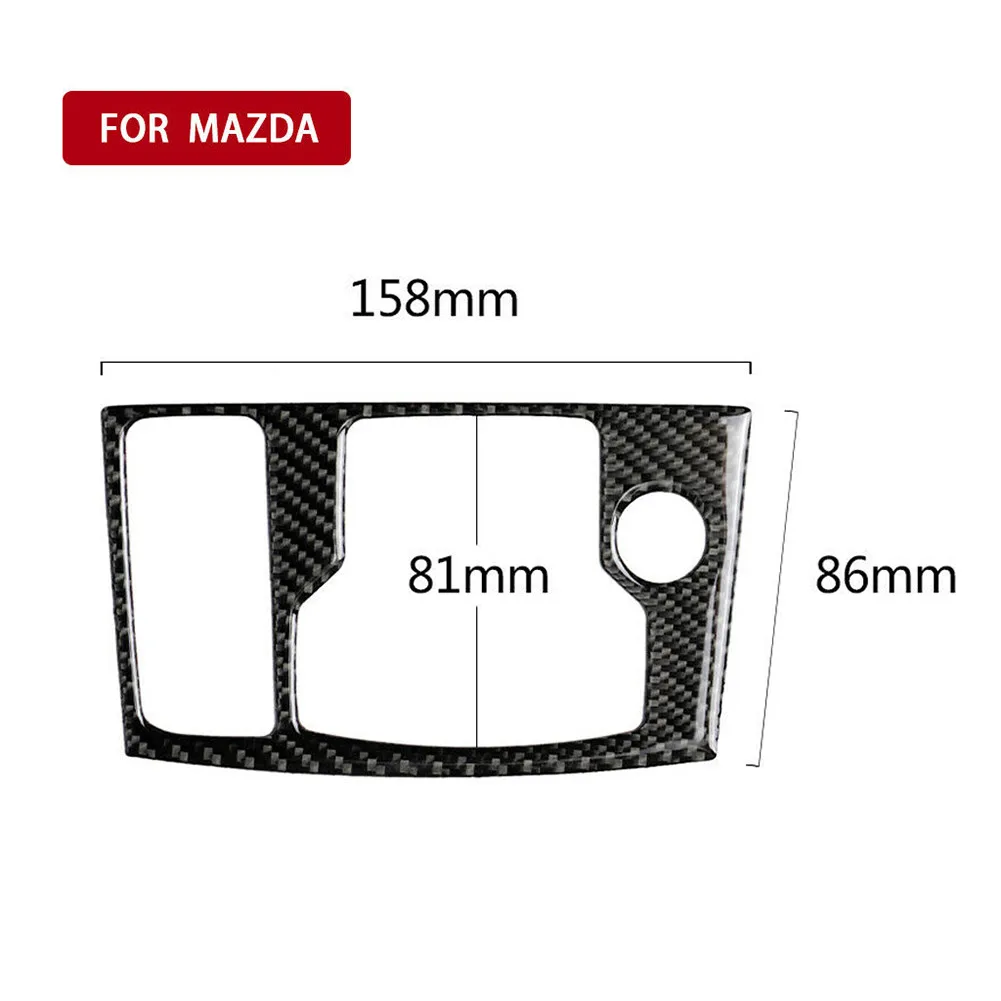 High Quality Carbon Fiber Multimedia Button Cover Trim for MAZDA 3 Axela 2017 2018 Perfect Match for Original Equipment