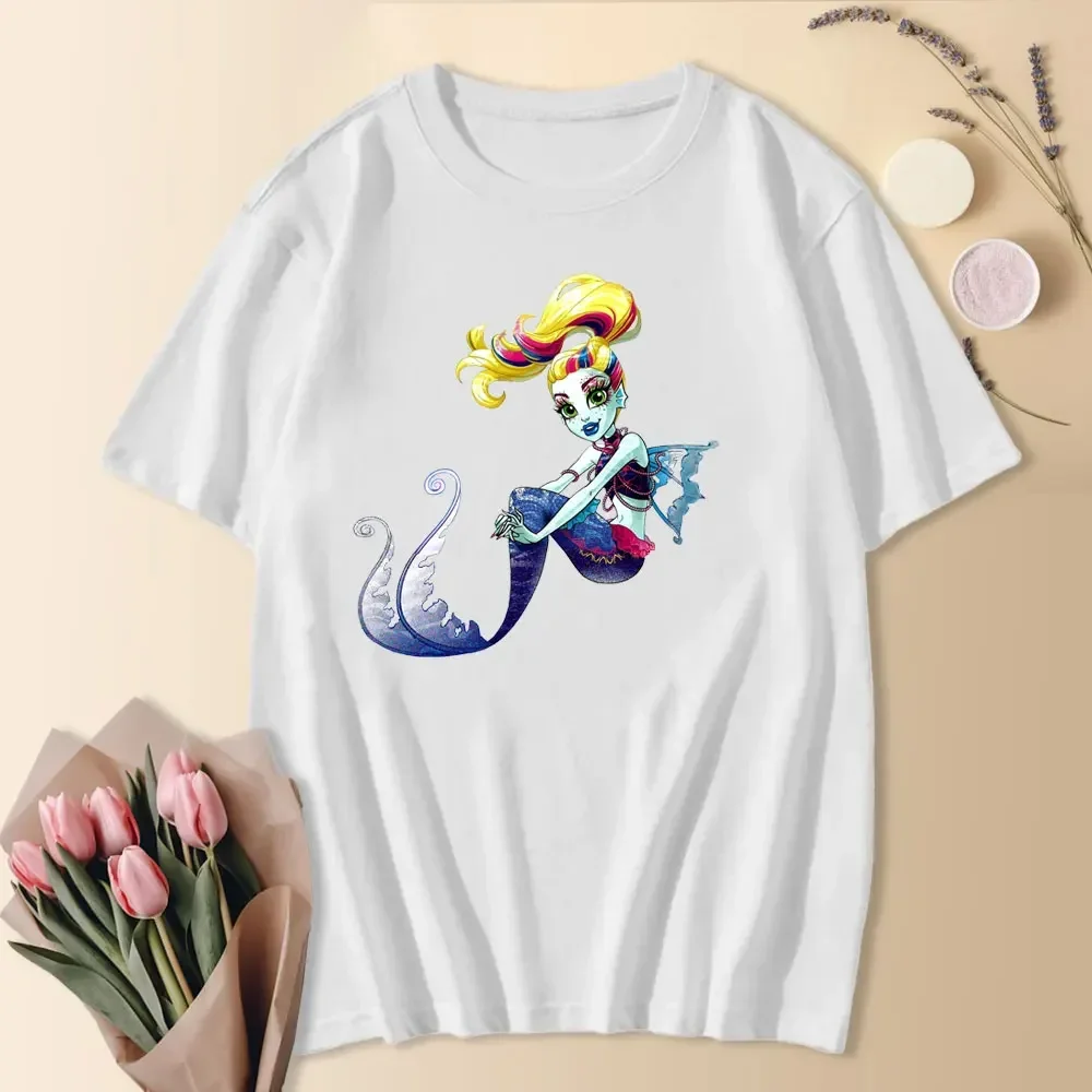 Classic Print Reveal The Secret Monster High T-shirt Summer Essential T Ees Women Vintage Streetwear Unisex Loose Cotton Tops