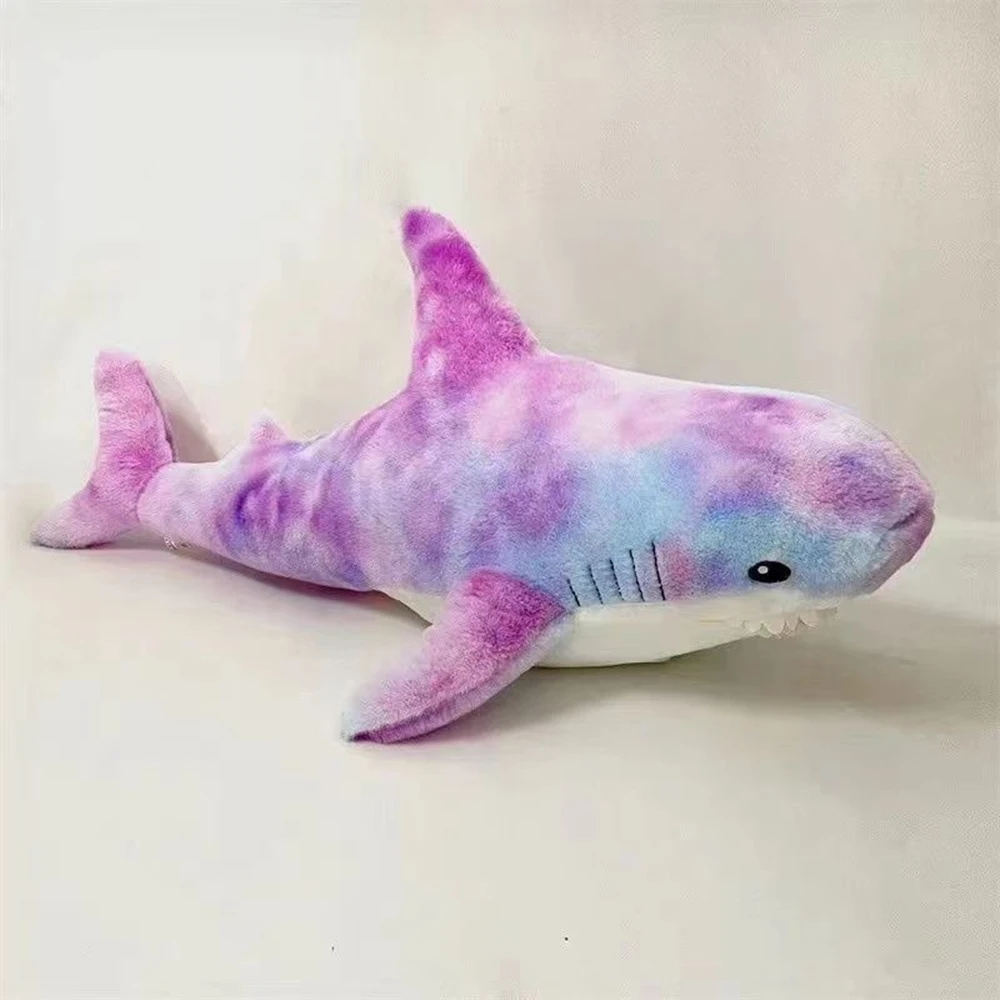 60cm große Hai Puppe Plüsch tier fünf Farben niedlichen Cartoon Bett Sofa Kissen Jungen und Mädchen Geburtstags geschenk weiche Füllung Dekoration