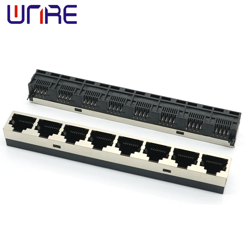 5Pcs RJ45-55-1X8 Half Pack Without Spring 8P8C Crystal Head Female Network Socket Connector Interface