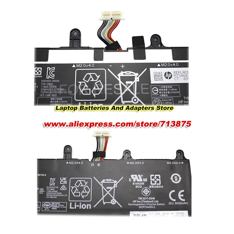 Imagem -06 - Bateria Genuína do Portátil Wp03xl Hstnn-lb8w 11.58v 38wh 51.3wh Bateria para hp Split x2 13-m000 Portátil M643052d1 Tpn-db0k Tpn-db0p