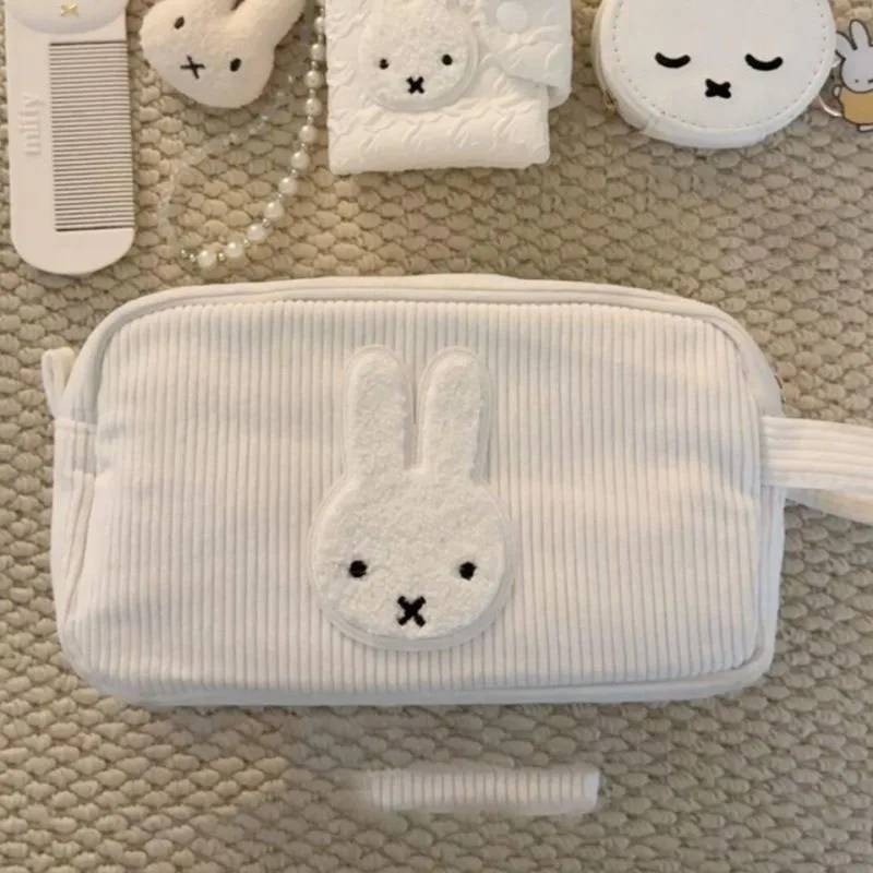 

Kawaii Anime 2025 Miffy Makeup Packaging Decoration Storage Bag Cute Lipstick Key Bag Zero Wallet Portable Bag Toys for Gifts