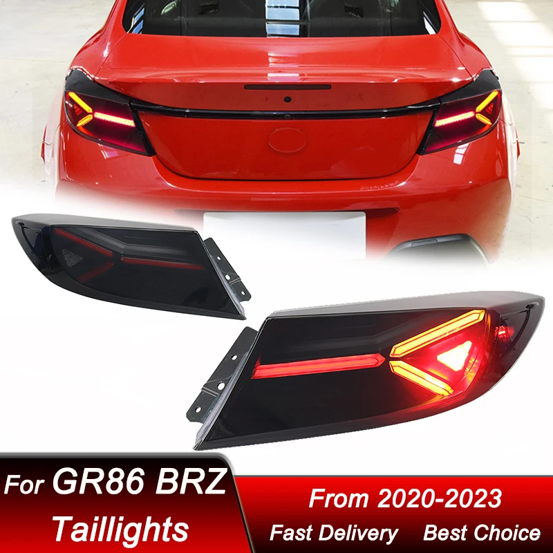 

Поп-стайлинг автомобиля, задние фонари для Toyota GR86 Subaru BRZ 2020-2023, полный светодиодный задний фонарь, динамический указатель поворота, задний фонарь в сборе
