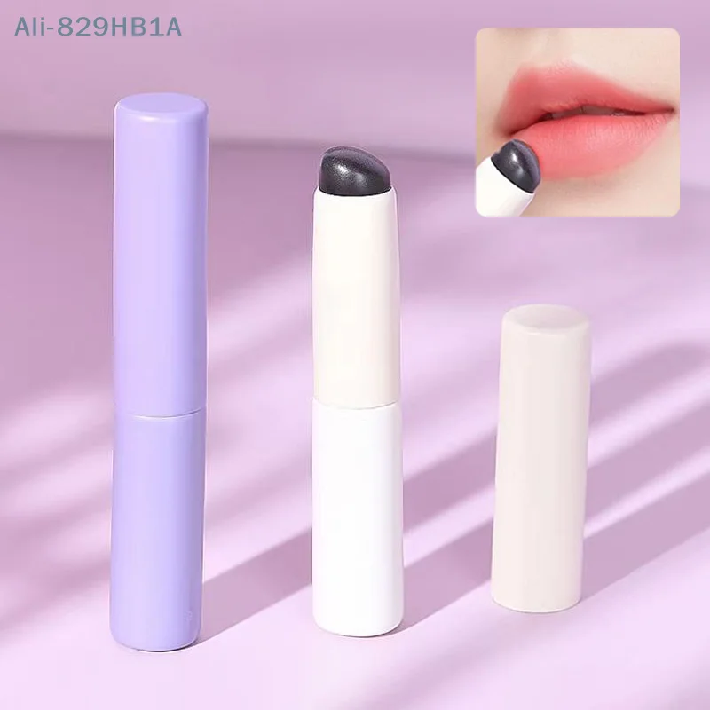 Silikon abgewinkelte Concealer Bürste wie Fingers pitzen q weiche tragbare runde Kopf Silikon Make-up Pinsel Lippen bürste Lippenstift Pinsel