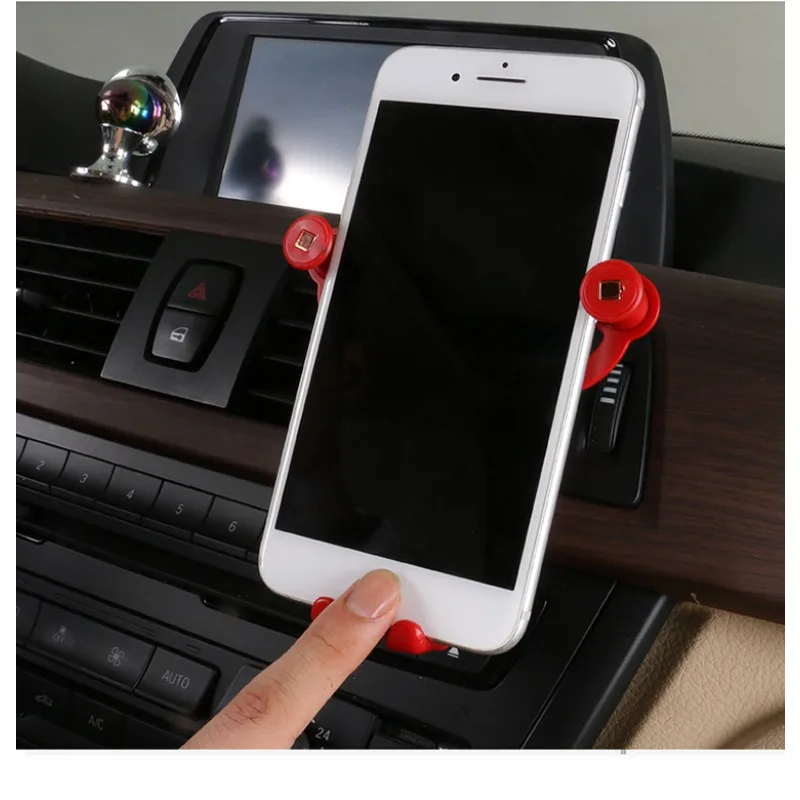 Cute Cartoon Creative Car Mobile Phone Holder Car Air Outlet Navigation Fixed Bracket Multi-functional Holder Interior