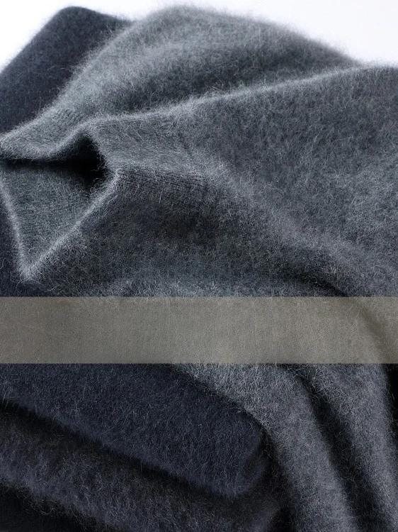 

Pure Camere Men's Knitwear Loose f High Collar Sweater Casual Sle Mid-aged Men's Faion Autumn Winter New Arrival