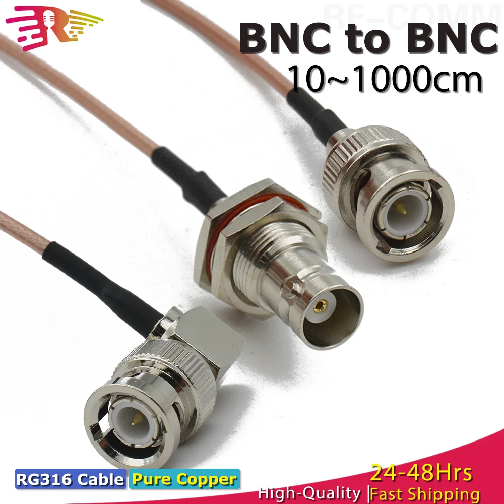 RG316 Cable Q9 BNC to BNC Male Female Coax Jumper Pigtail Cable Crimp Fast Delivery WiFi Antenna Extension Cable