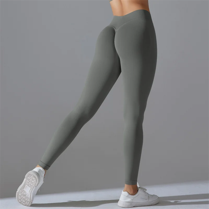 TRY TO BN Mallas de Yoga sin costuras para mujer, pantalones de entrenamiento para Fitness, correr, cintura alta en la espalda, glúteos en V, pantalones ajustados para trotar, gimnasio