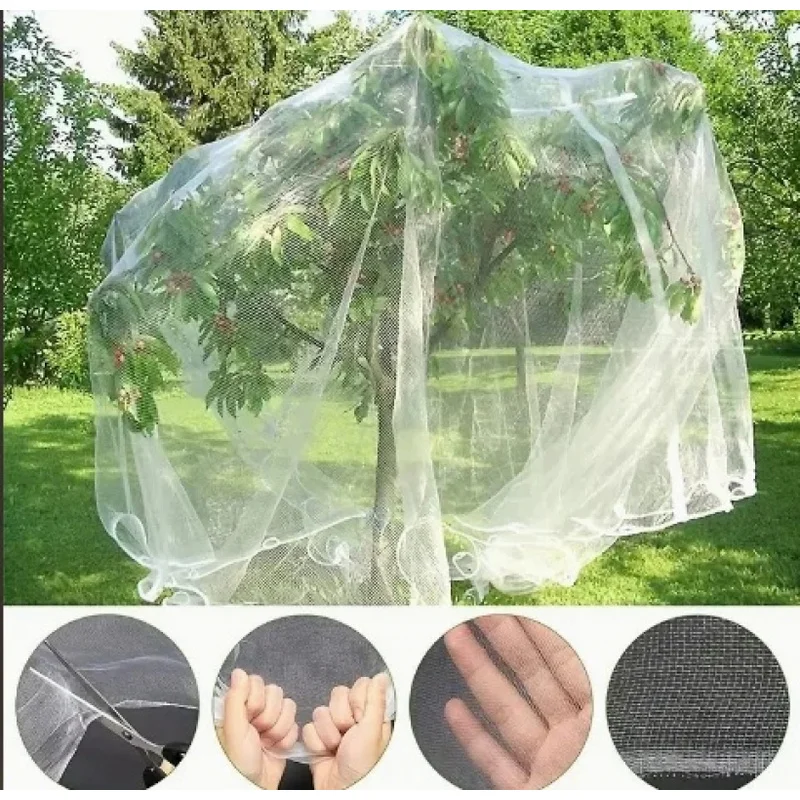 A 60-mesh Garden Protective Netting - Durable Vinyl Plant Cover, Suitable for Vegetables, Flowers, and Greenhouses,Breathable