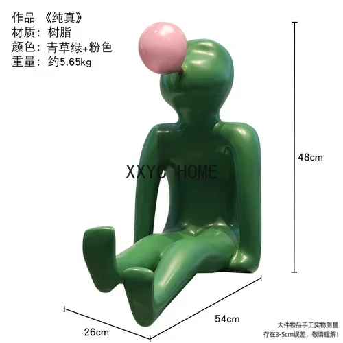 

Figure Sculpture Bubble Blowing Boy Cartoon Hotel Club Shopping Mall Model Room Modern Light Luxury Living Room Decoration