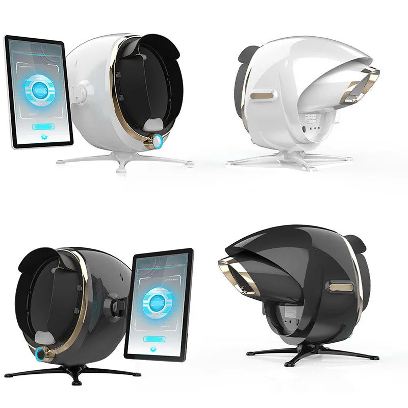 Portable 8IN1 Face Skin Diagnostics Analyzer AI Facial Tester Scanner Magic Face Mirror Device 3D HD Skin Analysis Machine