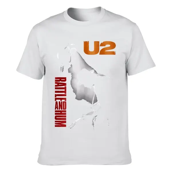 U2 rattleおよびhumブラックTシャツ,半袖カジュアルプリントTシャツ,綿100%,高品質,サイズs,m,l,234xl,zc10962024