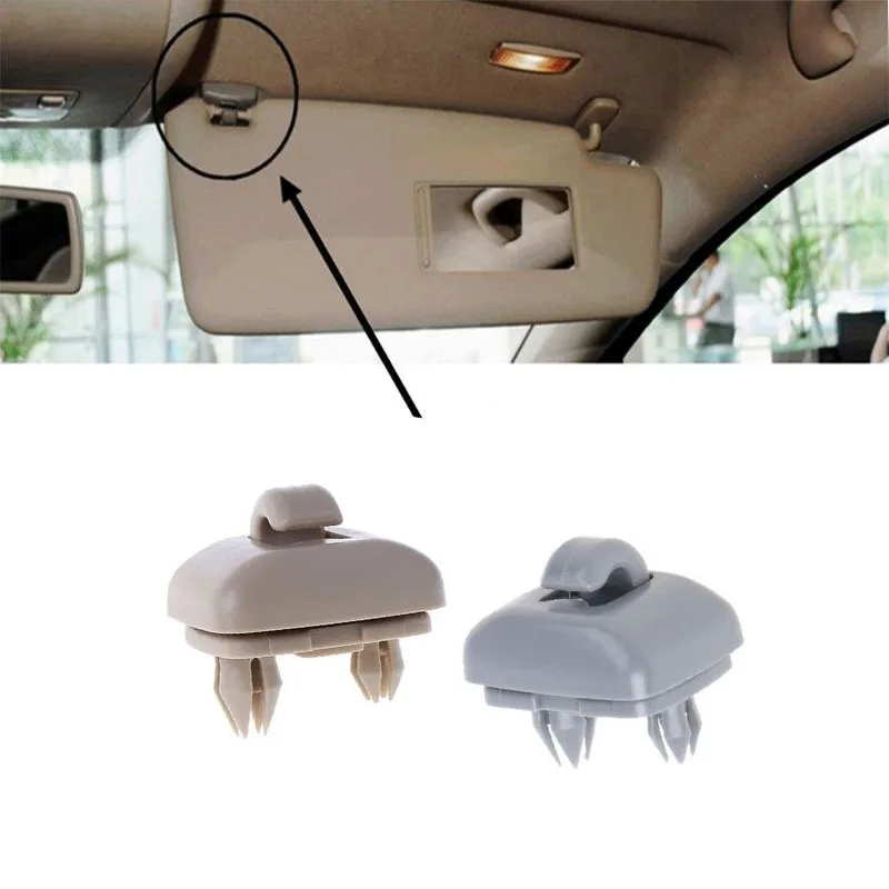 1/2Pcs Car Sun Visor Clip Gray Interior Hanger Hook Clip Bracket for Audi A1 A3 S3 A4 S4 Allroad A5 S5 Q3 Q5 8U0857562A Grey