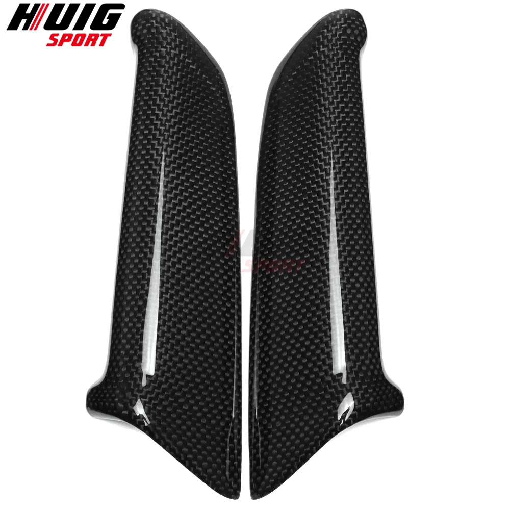 2PCS Plain Carbon Fiber Car Interior Door Handle Panel Cover Trim Accessories For Porsche 911 992 Carrera Targa 2019-2024