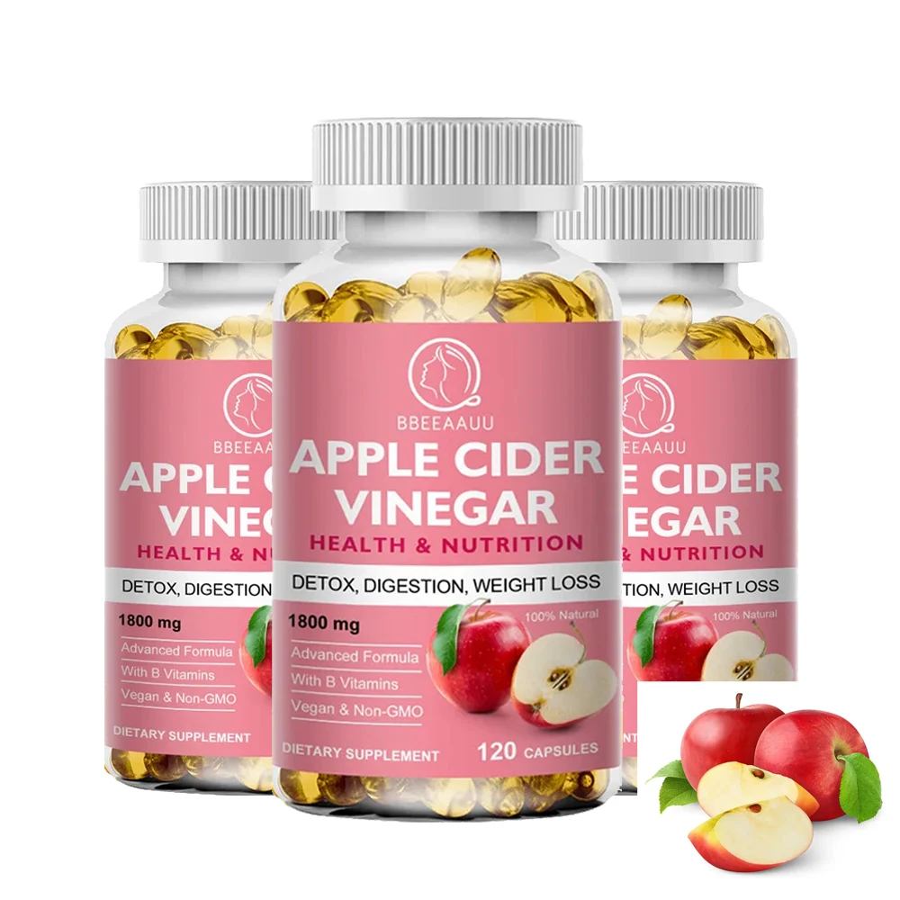 

BBEEAAUU Acid Apple Cider Vinegar Capsules for Weight Loss Slimming Products Support Cholesterol Blood Sugar Levels & Gut Health