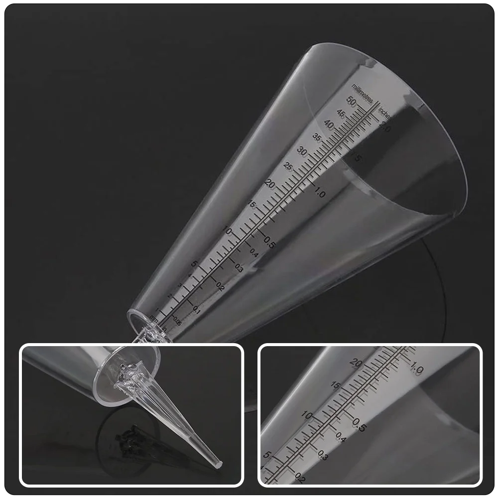 3pcs Garden Conical Slotted Rain Measuring Cups Clear Color Measuring Cups rain gauge Rainfall Meter Lawn Rain Gauge