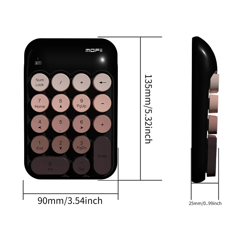 Verbeterd draadloos toetsenbord 2.4G numeriek toetsenblok - toetsenbord van volledige grootte met numeriek toetsenbord voor Windows Mac Linux