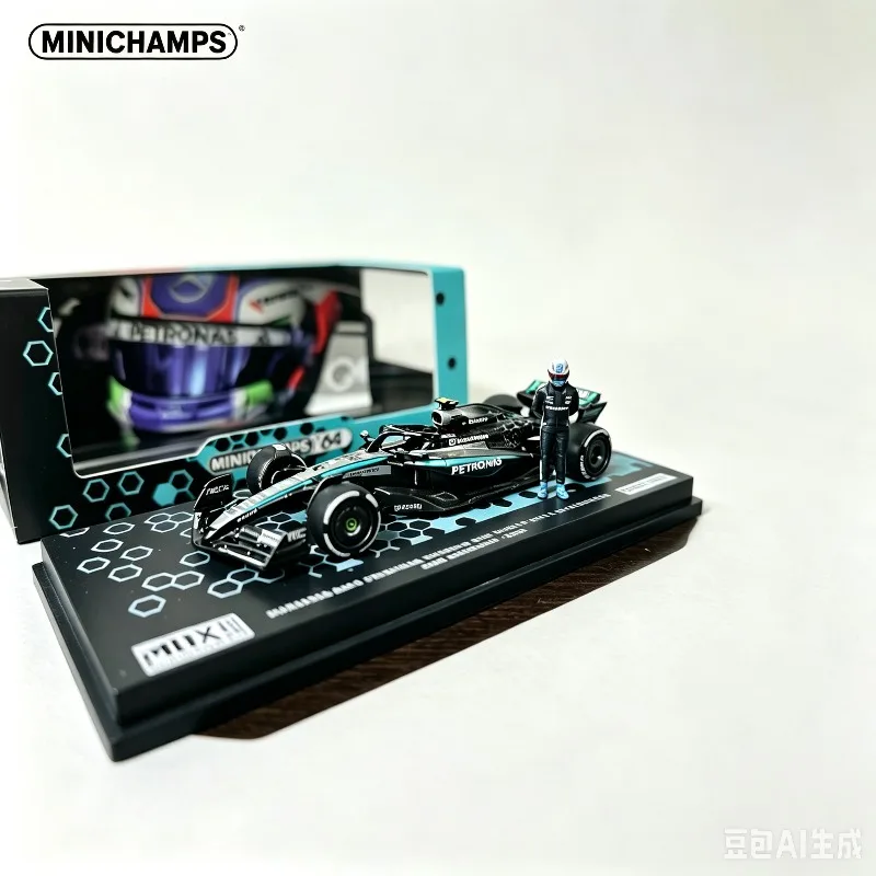 MINICHIAMPS 1:64 Malaysia MDX Exhibition F1 W16 Kimi Antonelli 2025 AMG Petronas, Decoración de Escritorio, Coleccionable para Adultos