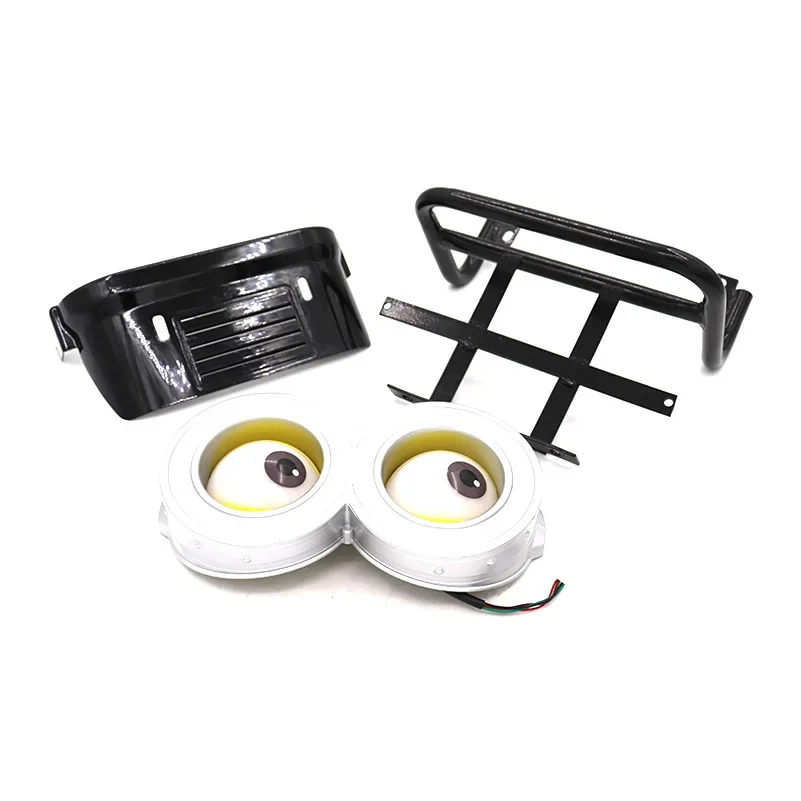 12V Little Yellow People Headlight Personality Accessories Modification Bracket Lamp Cover for Citycoco Electric Scooter