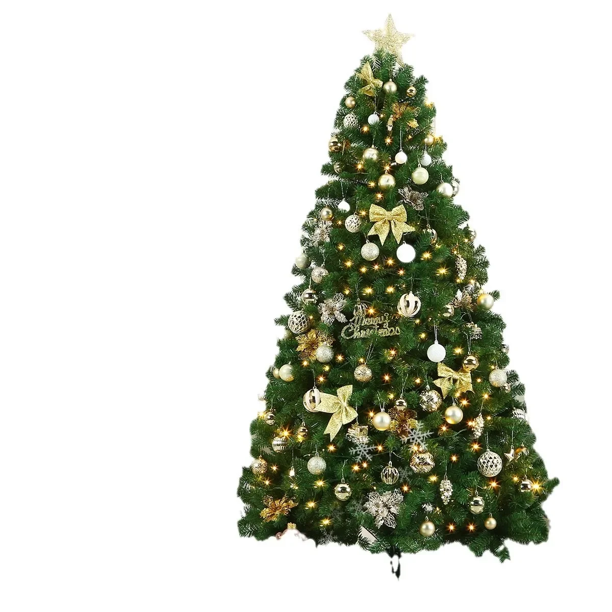 2024 New Luxury Encrypted PVC Decorative Set Tree Shopping Mall Internet Celebrity Live Indoor Christmas Tree with Decorations