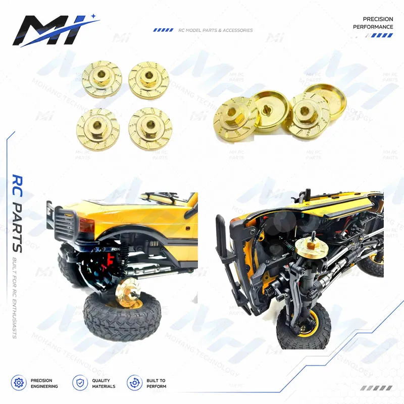 FMS FCX24M 1/24 Brass Upgrade Kit 7mm Hex Adapter + Counterweight for RC Crawler D90 D110 Tacoma Discovery