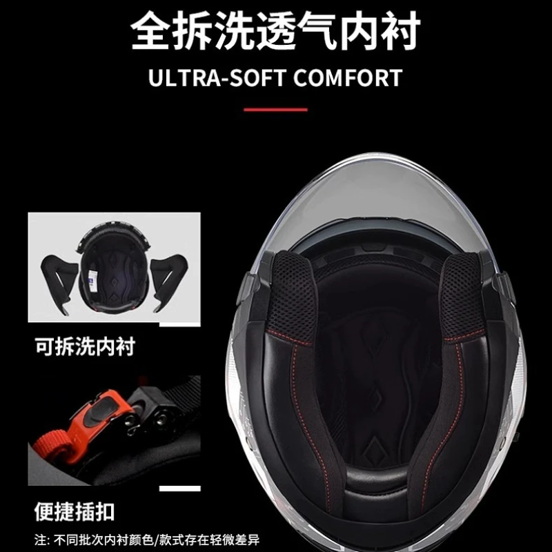 Ryzen Motorcycle Helmet Men's and Women's Half Helmet Cascos Para Moto Four Seasons 3/4 Helmet Cascos De Moto Para Los Hombres