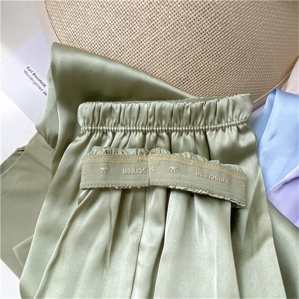 أكمام واقية من الشمس من الحرير الجليدي فضفاضة في الهواء الطلق لركوب الدراجات والتنس والرياضة والأشعة فوق البنفسجية كم حماية للنساء أكمام لتدفئة الذراع مضادة لحروق الشمس