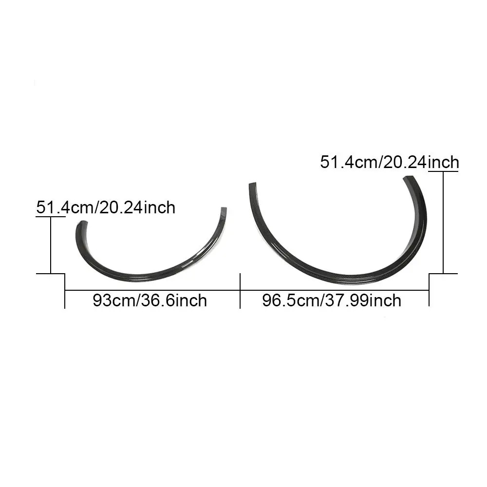 Dry Carbon Fiber Car Wheel Eyebrow Arch Trim Flares Protector for Tesla Model Y 2019-2022