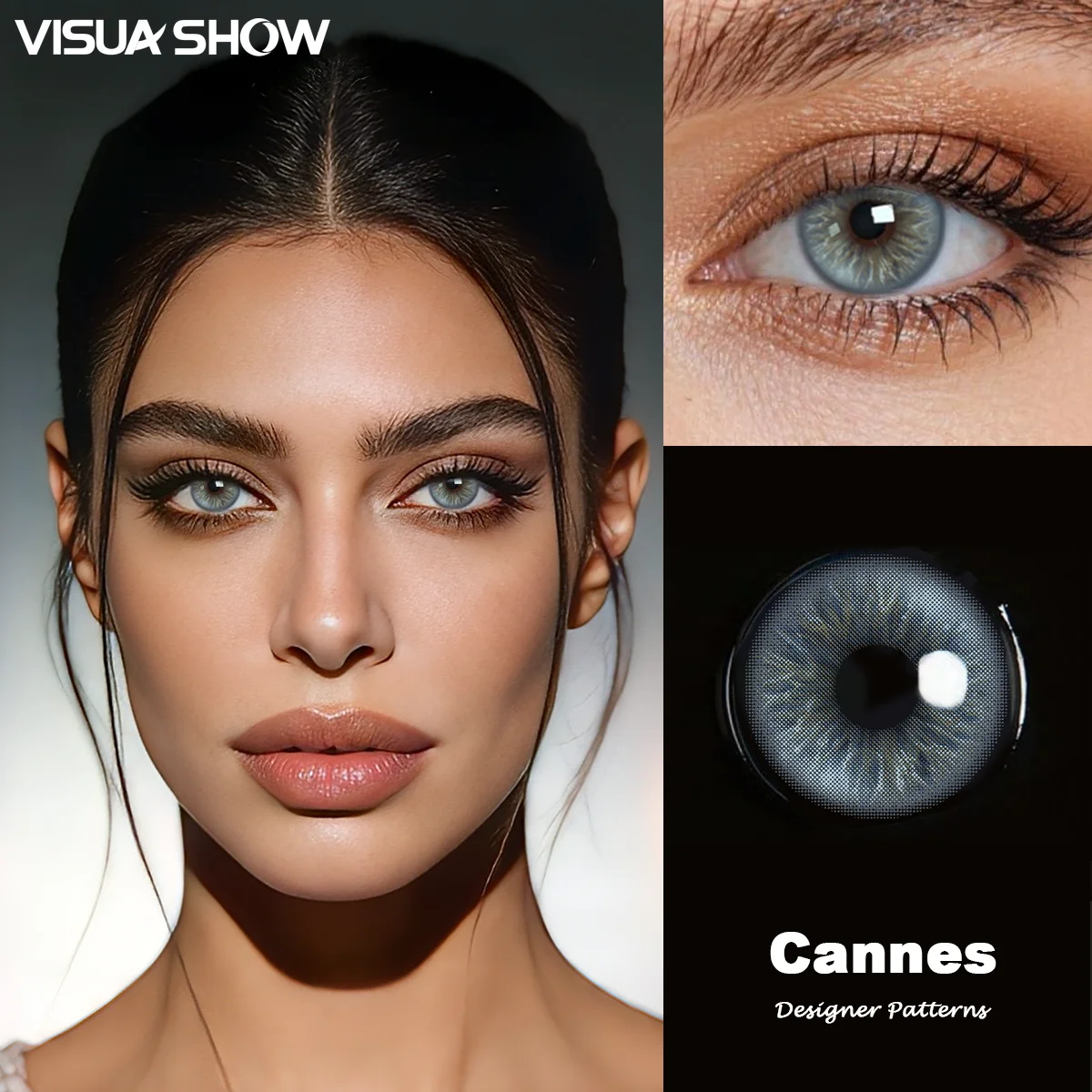 Visuashow 1 Paar Farbige Kontaktlinsen mit Starke fur Augen Make up Halbjahrlich Einweg 14.5mm Geeignet fur Taglichen Gebrauch Termine und Feste Vergrossern die Augen Perfekt fur Halloween Kostume und Cosplay – Detail 11