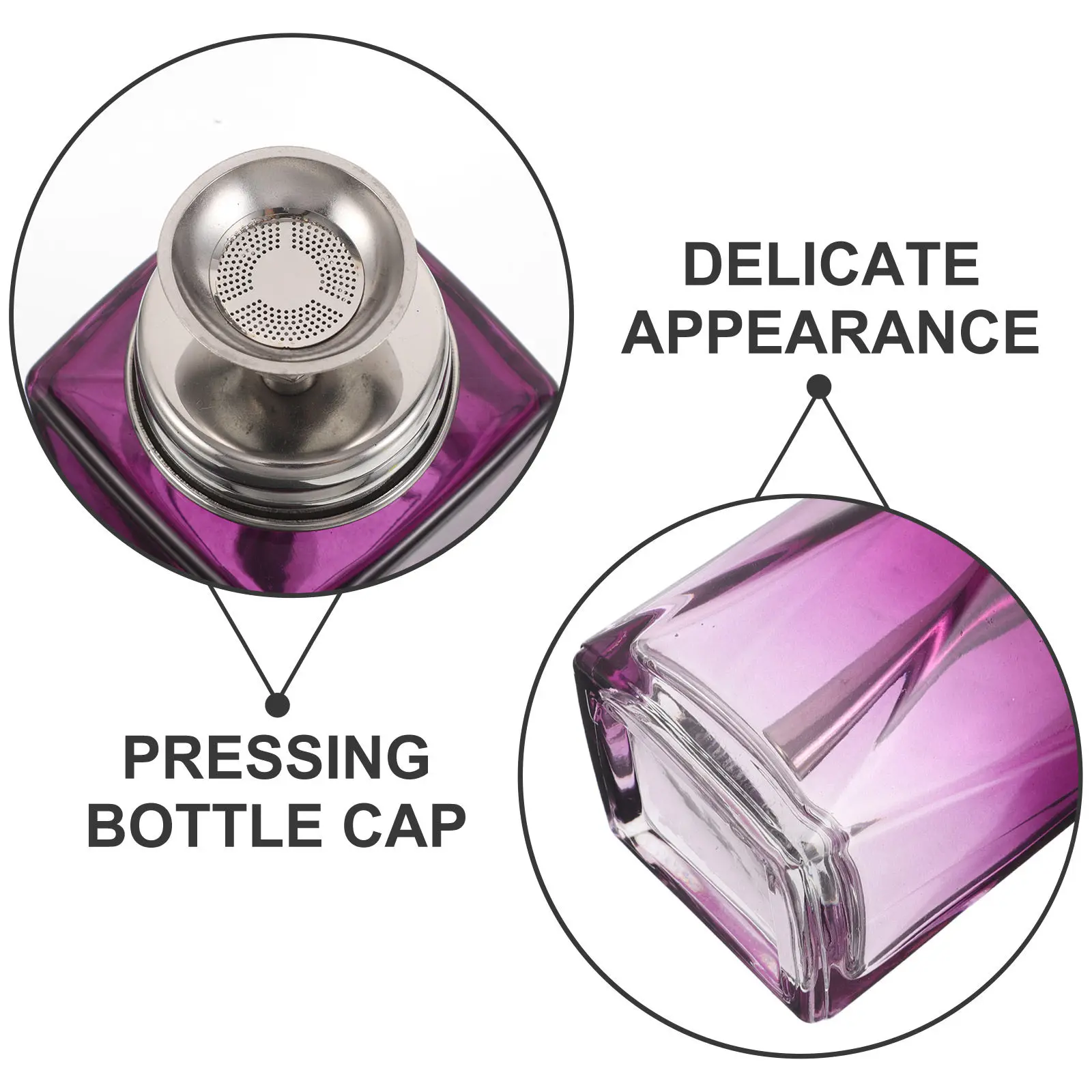150Ml Refillable Press Down Nail Polish Remover Pump Bottle Leakproof Portable Glass Dispenser for Travel Salon Home Use Easy view 3