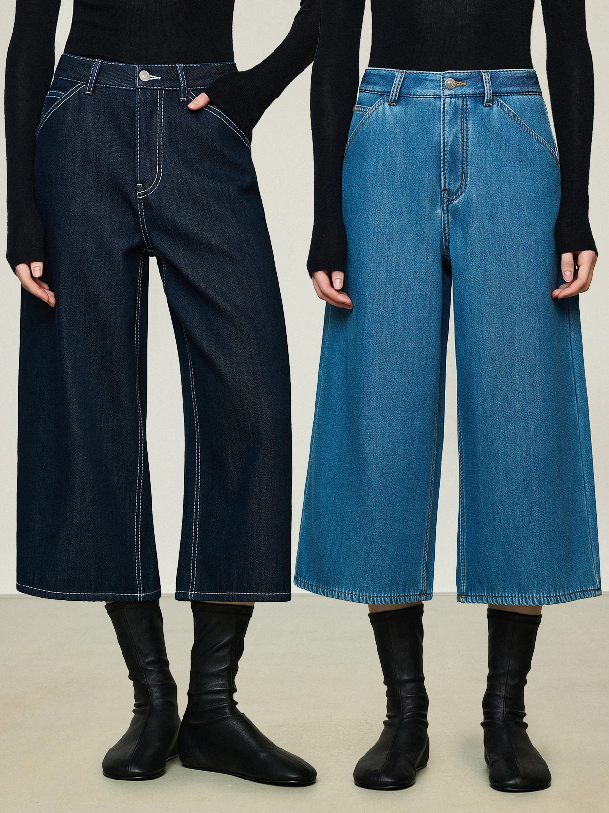 

Теплые джинсы из флиса и хлопка с лиоцеллом, модные свободные прямые брюки длиной 7/8 для женщин, повседневные, осень-зима