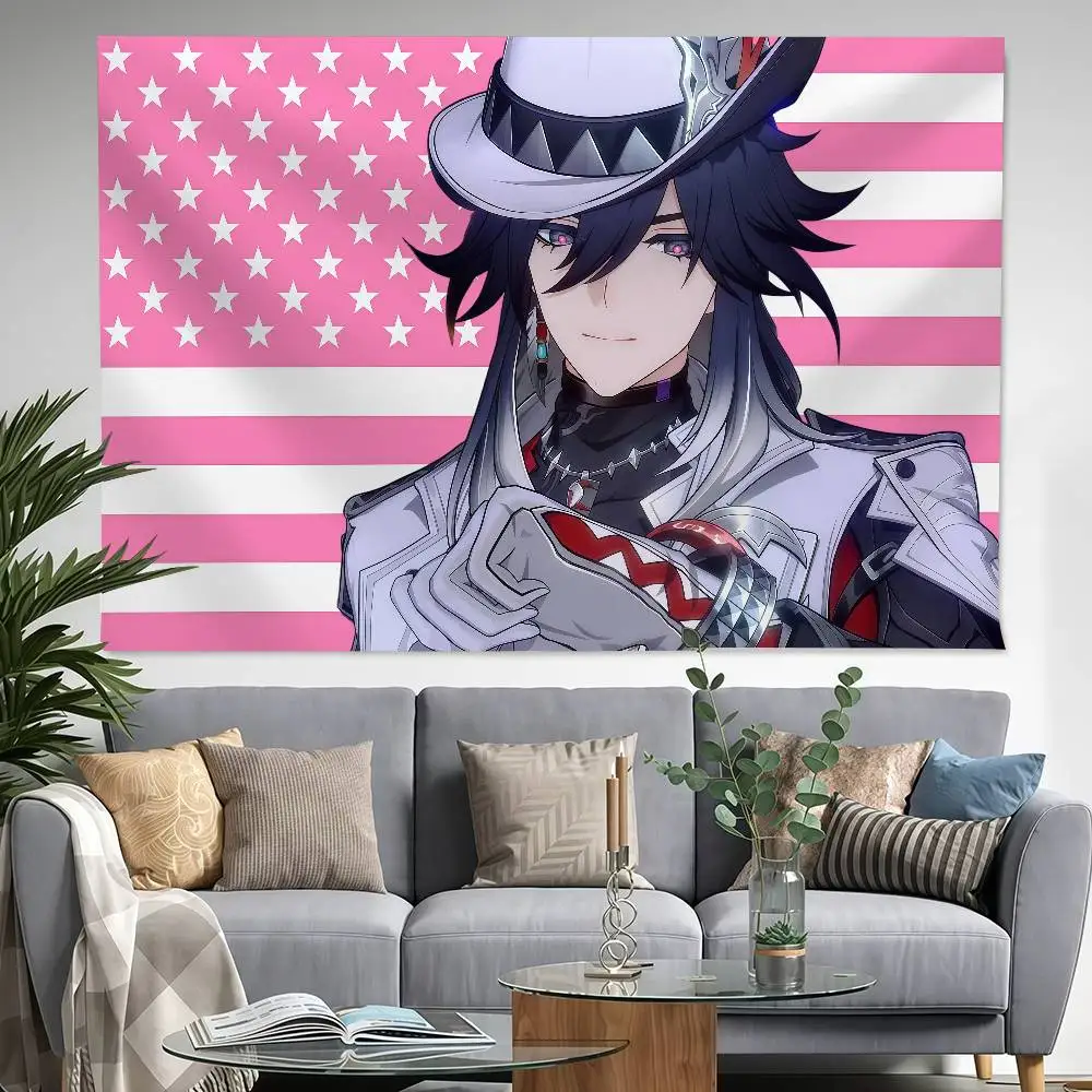 Ashveil Honkai Star Rail USA 150x200cm 60x90cm Flag Decoration Outdoor Picnic Party Home Camping Party Art Hanging Banner