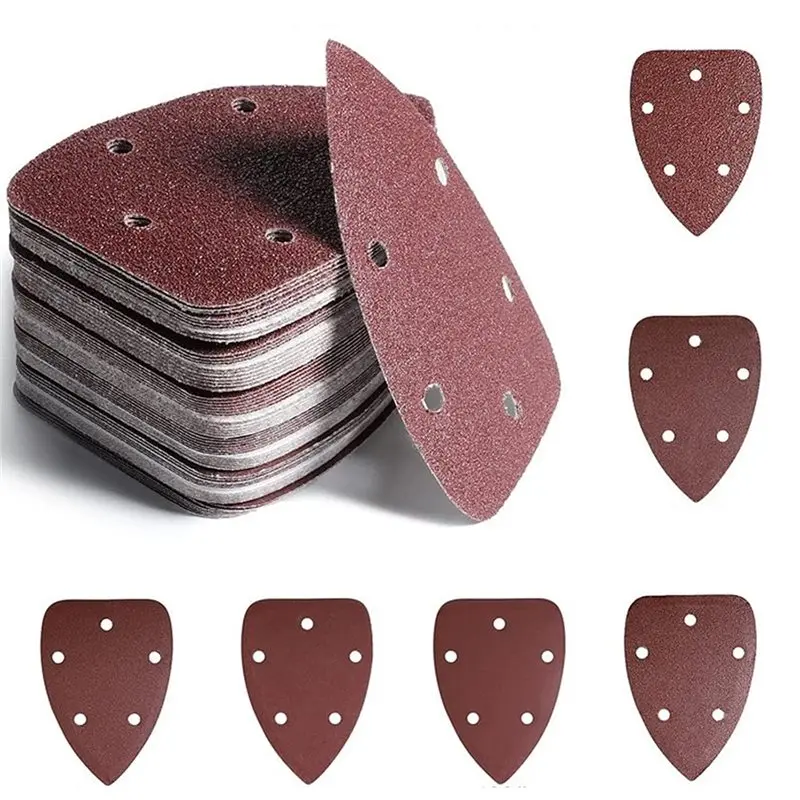 

N96R Multi Tool Sanding Pads, 60 Pcs Mouse Detail Palm Sanderpads, 5 Hole Sanding Sheets Assorted For Sander Sanderspads