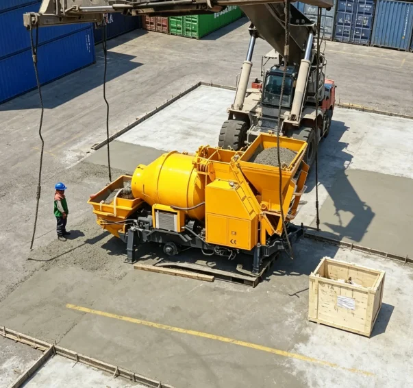 Customized Easy Operation Intelligent Control Concrete Mixing Pump Wear Resistant Hydraulic System Cement Pump Equipment