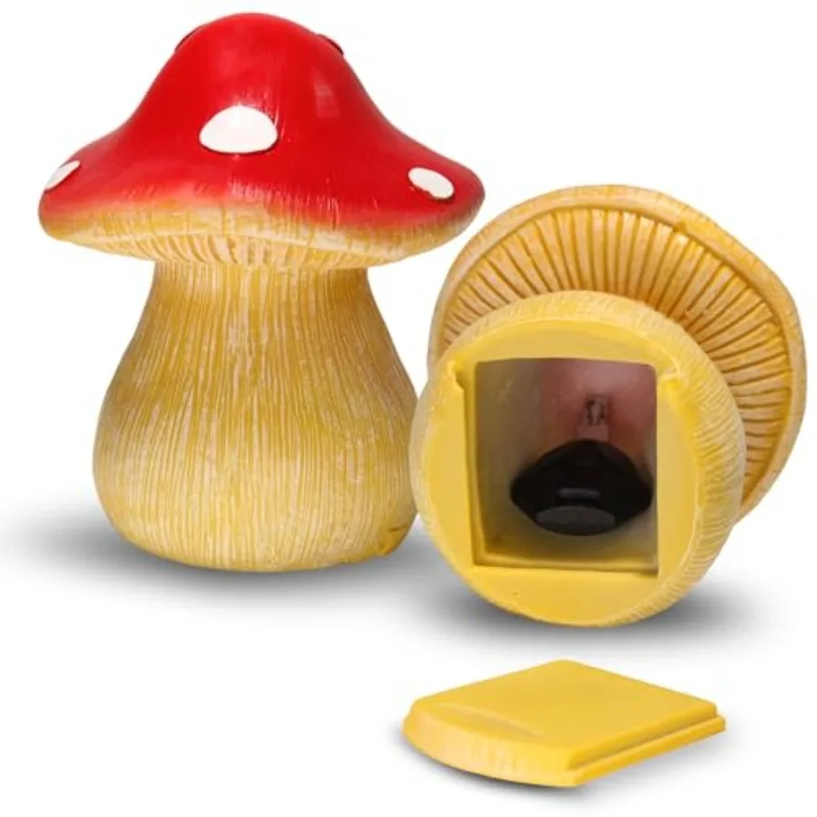 Weatherproof Mushroom Key Hider Outdoor Storage Box