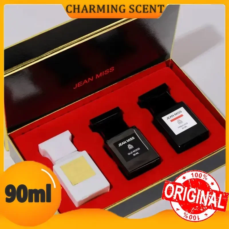 العطور 90 مللي صندوق هدايا العطور الرجالية 3 قطعة مجموعة رائحة كولونيا الطبيعية الطازجة عطر الرجل الساحر العطور Hombres Originales