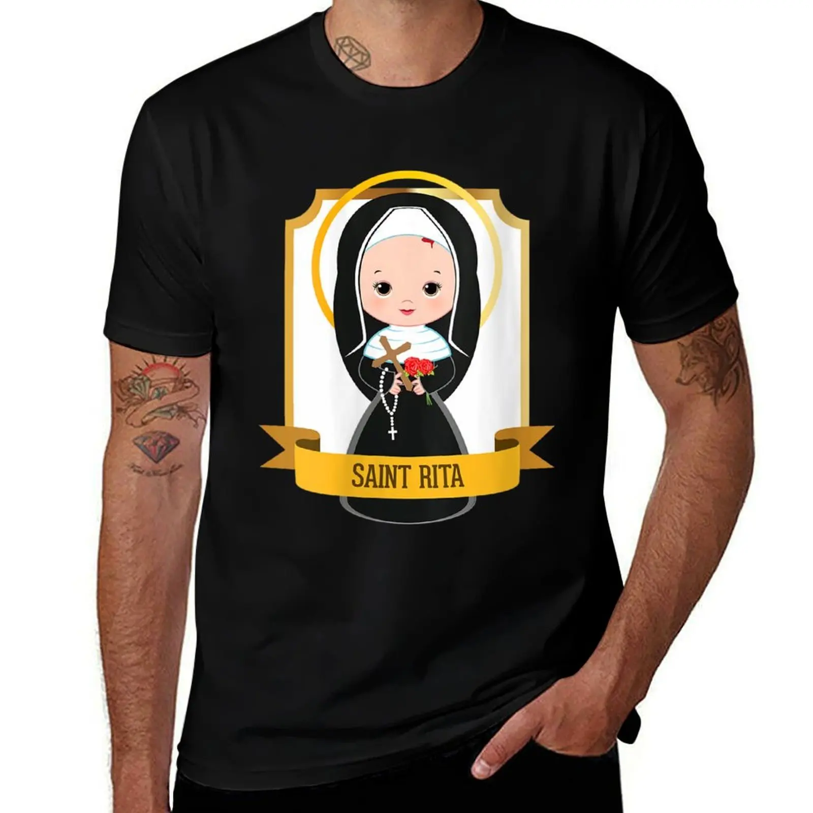 

Womens St Rita of Cascia Prayer Catholic Patron Saint Lost Causes T-Shirt sublime anime Short sleeve tee Blouse outfits for men