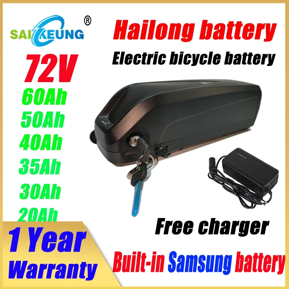 

Hailong 72v 50ah Lithium Battery 3000w Motor Electric Bicycle Scooter Motorcycle Bafang 2000w 72v 20 30ah 40ah 50ah 60Ah Bateria