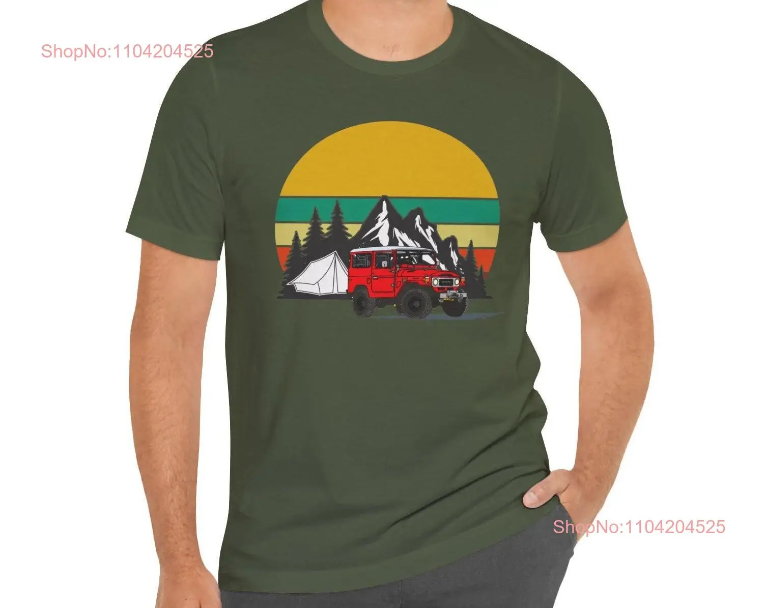 FJ40 Land Cruiser Sunset Camping T Shirt Reefmonkey Brody Plourde long or short sleeves