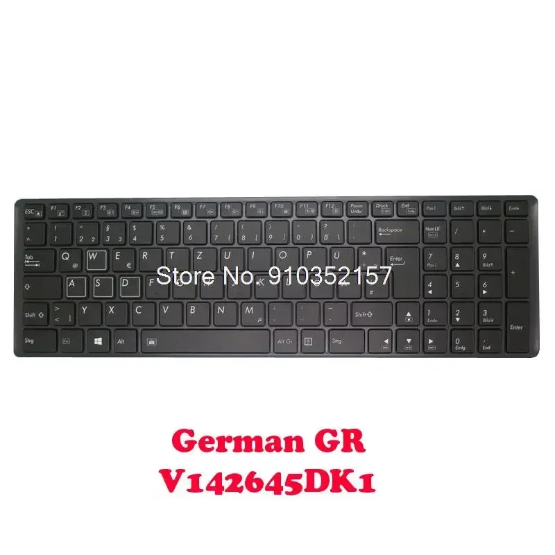 

German GR Keyboard For Gigabyte P35 V142645DK1 2Z703-GRP35-S10S V142645EK1 2Z703-GRX17-S11S V142645FK1 HK1 2Z703-GRX70-S10S